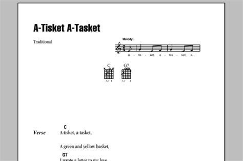 Students sit in a circle on the floor. A-Tisket A-Tasket by Traditional - Guitar Chords/Lyrics ...