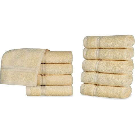 Superior Egyptian Cotton 10 Piece Face Towel Set Small Towels For