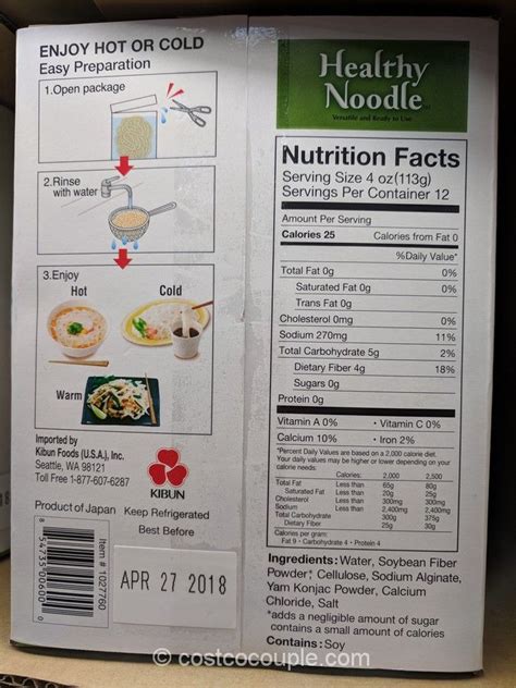 Unit price is 29.1 cents/oz. Kibun Foods Healthy Noodle Costco | Healthy noodles, Healthy recipes, Healthy