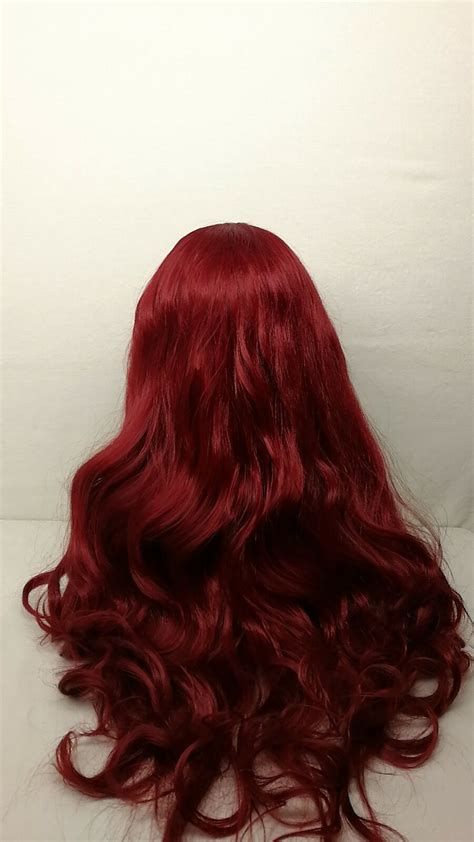 Girl Long Wavy Wine Red Lace Front Wigs Synthetic Full Wig Cosplay Wig Heat Safe Ebay