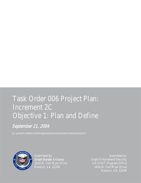 Dhs Sample Project Plan