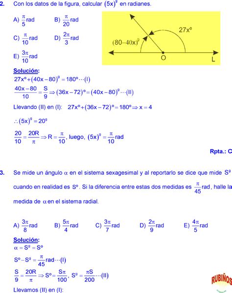 FÓrmulas De ConversiÓn De Medidas Angulares Ejercicios Resueltos