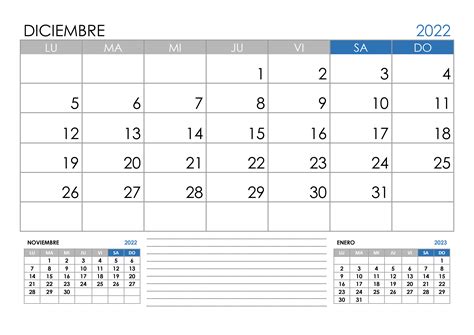 Calendario Diciembre 2022 Calendariossu