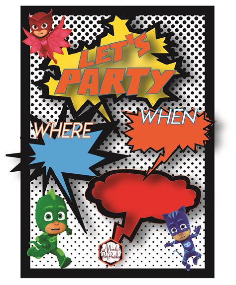 Free Pj Masks Birthday Party Printables Mandys Party Printables