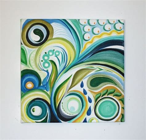 Abstract Swirl Acrylic Painting