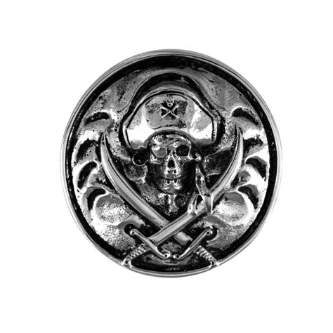 18306 Pirate And Crossed Swords Belt Buckle Lone Palm