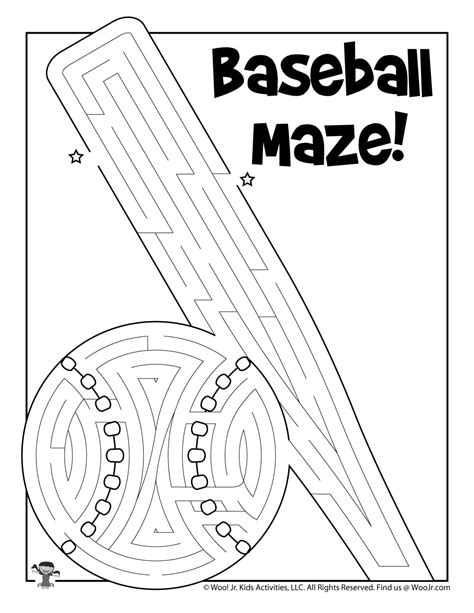 Printable Baseball Maze Printable Mazes Free