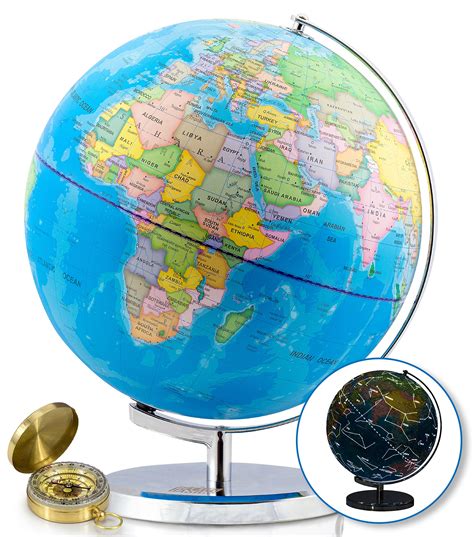 Buy World Globe With Illuminated Constellations 13 Light Up Globe