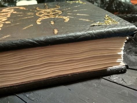 Large Practical Magic Spell Book Of Shadow Real Black Grimoire Etsy