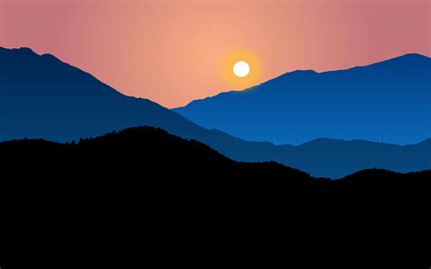 Beautiful Abstract Mountain Sunset Nature 1280×800
