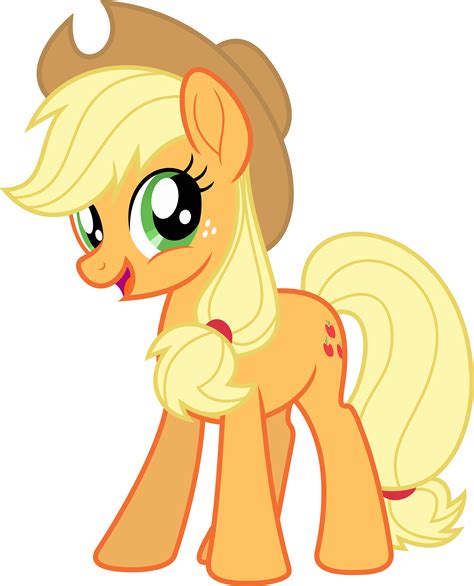 Mlp Fim New Applejack Happy Vector By Luckreza8 My Little Pony