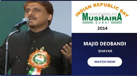 Majid Deobandi Indian Republic Day Kavisammelan And Mushaira Dubai 2014