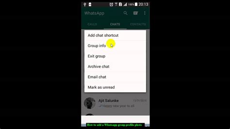 How To Add A Whatsapp Group Profile Photo Youtube