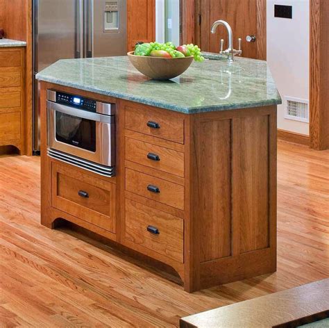 Brown Wood Small Kitchen Island With Sink 