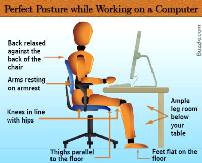 Appropriate typing posture involves your entire body from the keeping in mind that proper typing posture dictates that your eyes should be level with the top of your screen, you should add a laptop tray to your workflow. Video of correct posture for using a computer
