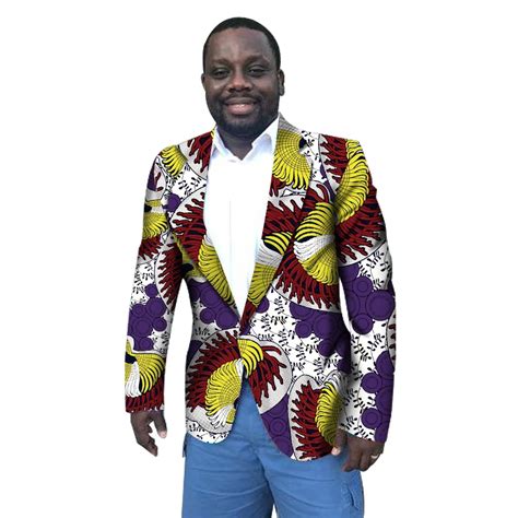 Men Blazers Africa Style Fashion Dashiki Print Suit Jacket African