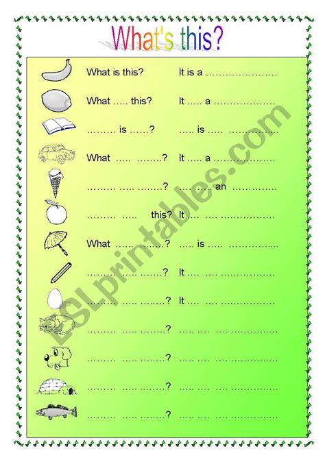 What´s This Is This Esl Worksheet By Stellabc5