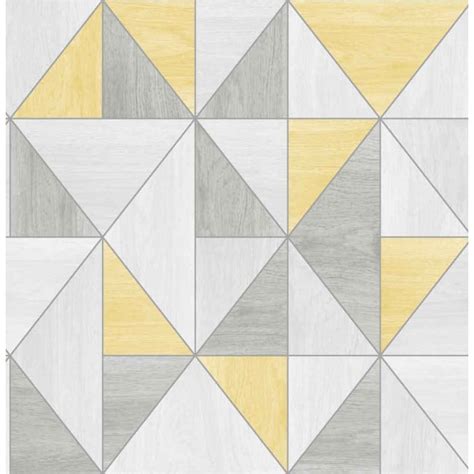 Fine Decor Apex Wood Grain Yellow And Grey Wallpaper Fd42223