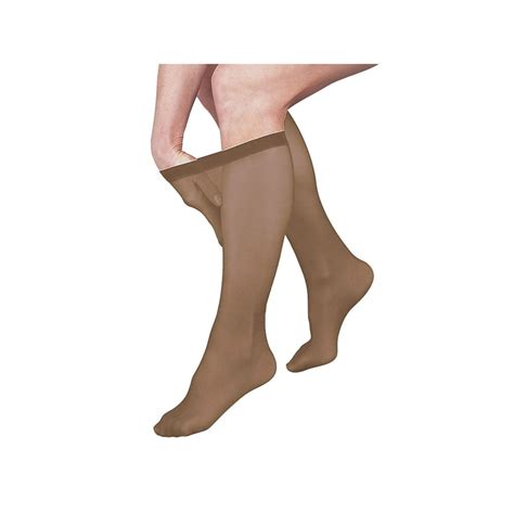 support plus women s firm support sheer knee highs compression stockings