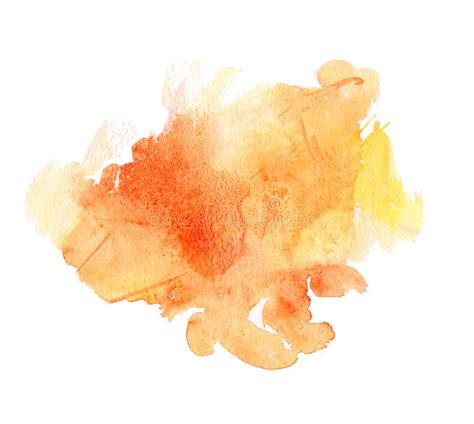 Abstract Orange Watercolor Splashing Lor Shades By Hand