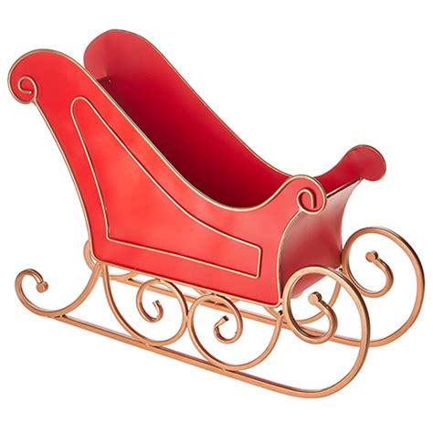 Raz 2425 Red Metal Sleigh Christmas Decorations Raz Imports Raz