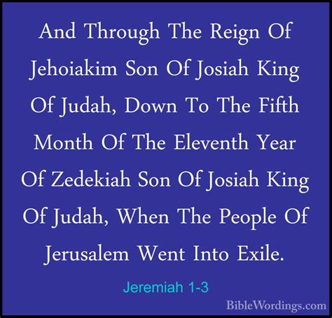 Jeremiah 1 Holy Bible English