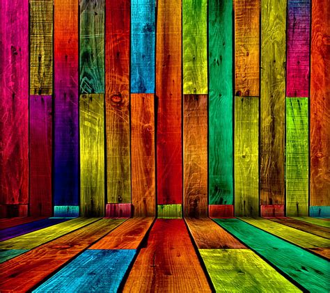 Colored Boards Background Colorful Abstract Wood Boards Hd