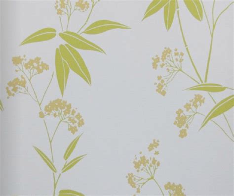 Modern Floral Print Wallpaper Green Transitional Wallpaper By