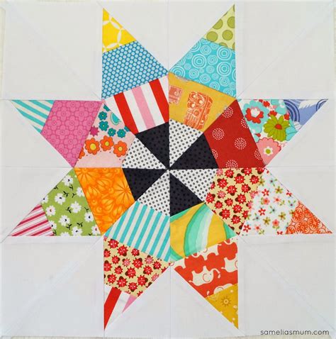 Scrappy 8 Point Star Block 3052 Quilts Star Quilt Patterns