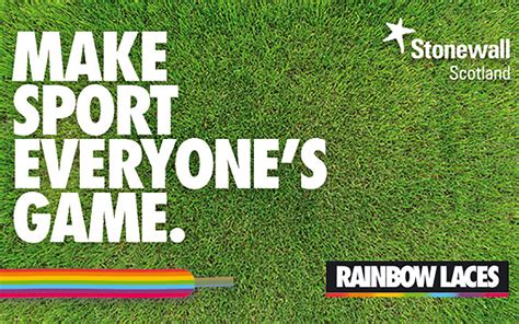 Stonewall Scotlands Rainbow Laces Campaign Dundee Football Club