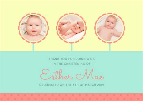 customize  christening   card templates