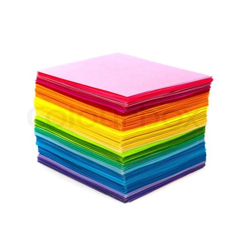 Various Color Paper Stack Like A Stock Image Colourbox