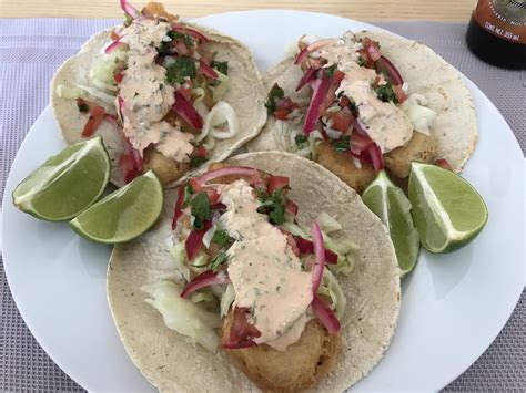 Homemade Baja Fish Tacos Rfood