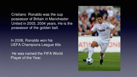 Presentation On Cristiano Ronaldo