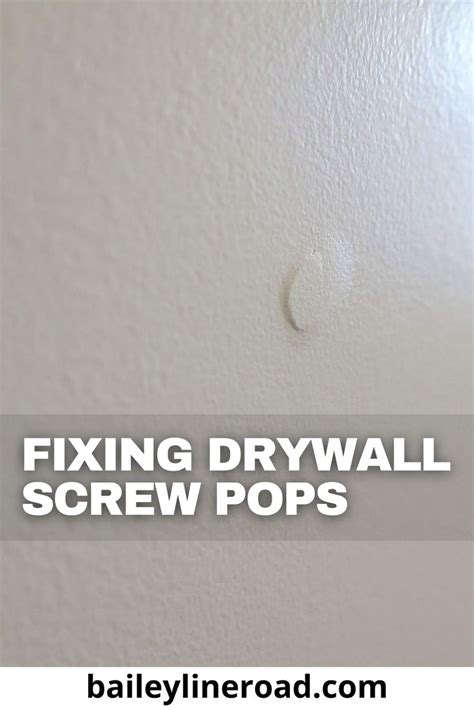 How To Fix Drywall Nail Popsscrew Pops