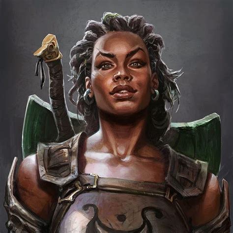 A female assassin or warrior holding weapons as she stands in a doorway. wesley burt on Instagram: "avatar portrait for Magic ...