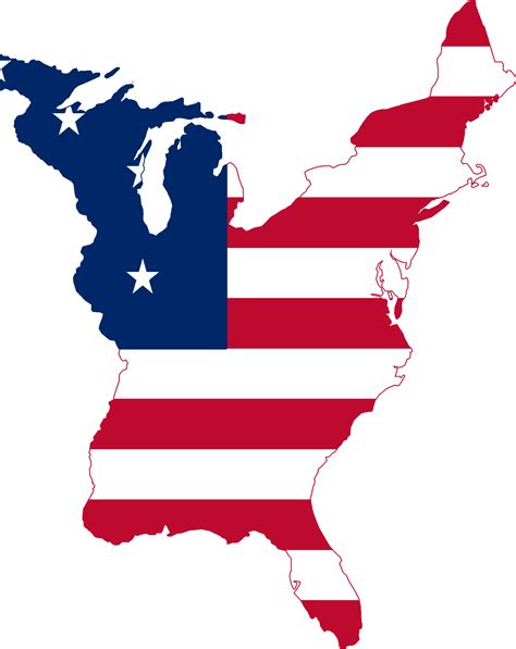 Download Fileflag Map Of The United States 1789png Wikimedia Clipart