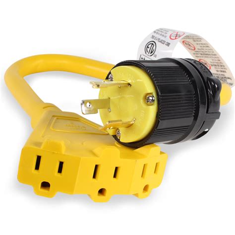 L5 30p To Triple 5 15r Generator Power Cord Adapter 30a To 15a110v