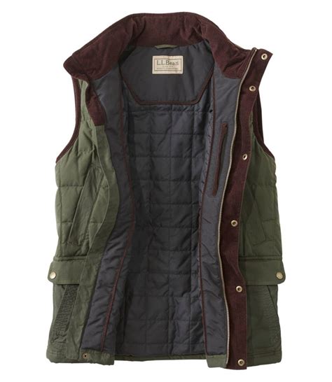 Mens Llbean Upcountry Waxed Cotton Down Vest Outerwear And Vests At