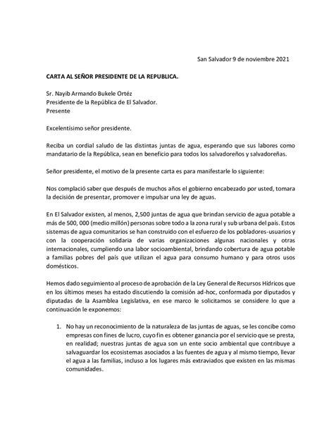 Calaméo Carta Dirigida Al Presidente De La Republica Por Las Juntas