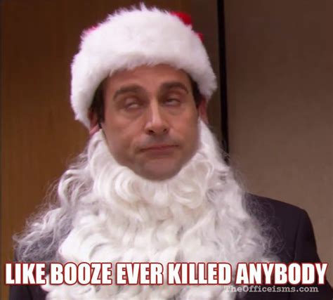 Office Christmas Christmas Meme Threat Level Midnight Drinking