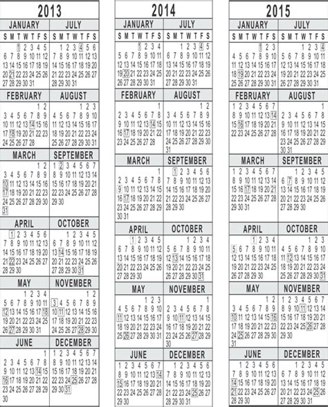 Download 3 Year Calendar For Free Formtemplate