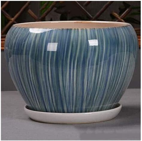 Extra Large Round Ceramic Plant Pot For Garden Flower System With