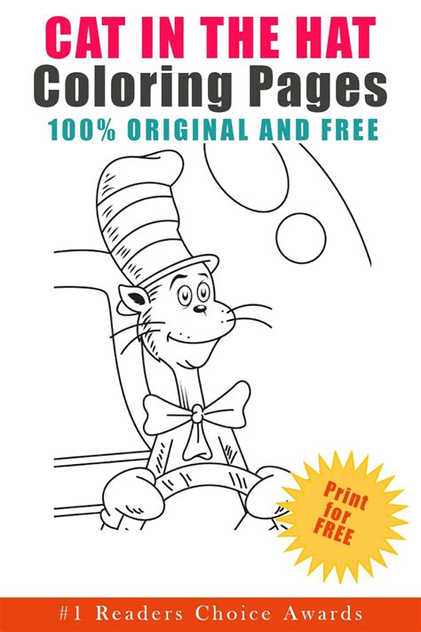 Printable Cat In The Hat Coloring Pages Updated 2022