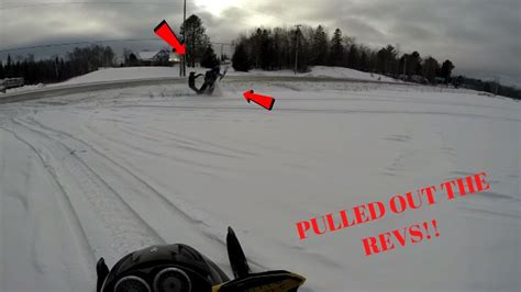 Snowmobile Ditch Banging And Wheelies Youtube