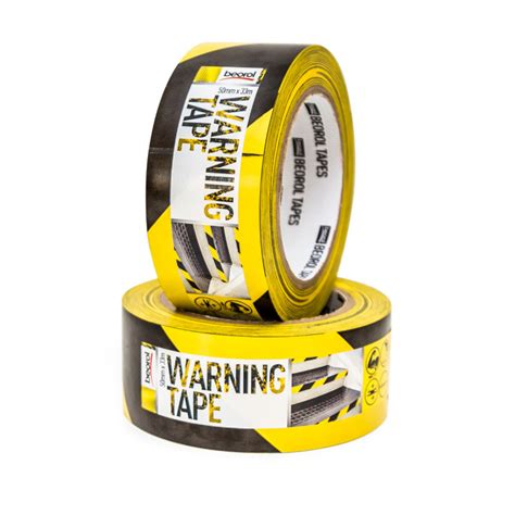 Warning Tape 50mm X 33m Yellowblack Beorol