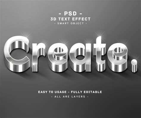 Artstation 3d Create Psd Fully Editable Text Effect Layer Style Psd Mockup Template Artworks