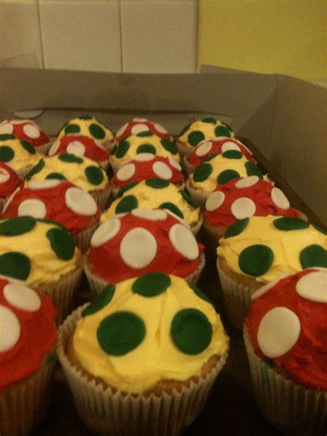 Super Mario Brothers Mushroom Cupcakes To Go Along With The Mario And