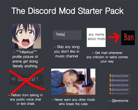 Ive made some funny but true (kind of) stories about them. Discord Mods - image - starterpacks - Reddit