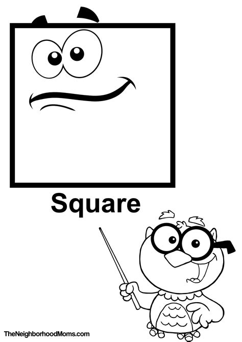 An Image Of A Square And A Cartoon Character With The Word Square In